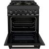 imageZLINE 24quot 28 cu ft Range with Gas Stove and Gas Oven in Black Stainless Steel RGB24
