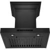 imageZLINE 24quot Convertible Vent Wall Mount Range Hood in Black Stainless Steel with Crown Molding BSKENCRN24
