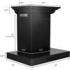 imageZLINE 24quot Convertible Vent Wall Mount Range Hood in Black Stainless Steel with Crown Molding BSKENCRN24