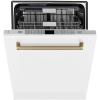 imageZLINE 24quot Monument Series 3rd Rack Top Touch Control Dishwasher in Custom Panel Ready with Stainless Steel Tub 45dBa DWMT24