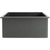 imageZLINE 24quot Rome Dual Mount Single Bowl Fireclay Kitchen Sink with Bottom Grid in Charcoal FRC5123CL24