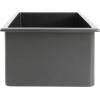 imageZLINE 24quot Rome Dual Mount Single Bowl Fireclay Kitchen Sink with Bottom Grid in Charcoal FRC5123CL24