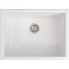 imageZLINE 24quot Rome Dual Mount Single Bowl Fireclay Kitchen Sink with Bottom Grid in White Gloss FRC5123WH24