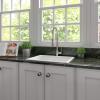 imageZLINE 24quot Rome Dual Mount Single Bowl Fireclay Kitchen Sink with Bottom Grid in White Gloss FRC5123WH24