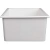 imageZLINE 24quot Rome Dual Mount Single Bowl Fireclay Kitchen Sink with Bottom Grid in White Gloss FRC5123WH24