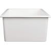 imageZLINE 24quot Rome Dual Mount Single Bowl Fireclay Kitchen Sink with Bottom Grid in White Matte FRC5123WM24