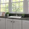 imageZLINE 24quot Rome Dual Mount Single Bowl Fireclay Kitchen Sink with Bottom Grid in White Matte FRC5123WM24