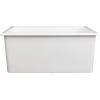 imageZLINE 24quot Rome Dual Mount Single Bowl Fireclay Kitchen Sink with Bottom Grid in White Matte FRC5123WM24