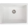 imageZLINE 24quot Rome Dual Mount Single Bowl Fireclay Kitchen Sink with Bottom Grid in White Matte FRC5123WM24