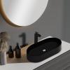 imageZLINE 24quot Siena Oval Vessel Bath Sink in Matte Black SKQVOMB24