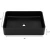 imageZLINE 24quot Siena Square Vessel Bath Sink in Matte Black SKQVSQMB24