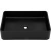 imageZLINE 24quot Siena Square Vessel Bath Sink in Matte Black SKQVSQMB24