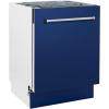 imageZLINE 24quot Tallac Series 3rd Rack Tall Tub Dishwasher in Blue Gloss with Stainless Steel Tub 51dBa DWVBG24