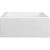 imageZLINE 24quot Venice Farmhouse Apron Front Reversible Single Bowl Fireclay Kitchen Sink with Bottom Grid in White Matte FRC5120WM24