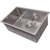 imageZLINE 27 in Meribel Undermount Single Bowl Satin Stainless Steel Kitchen Sink with Bottom Grid SRS27S