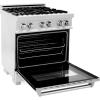 imageZLINE 30 in 40 cu ft Legacy Dual Fuel Range with 4 Burner Gas Cooktop and Electric Convection Oven in Satin Stainless Steel RASSN30