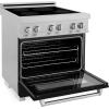 imageZLINE 30 in 40 cu ft Legacy Induction Range with 4 Element Cooktop and Electric Oven in Stainless Steel and Black Matte Door RAINDBLM30