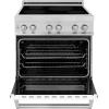 imageZLINE 30 in 40 cu ft Legacy Induction Range with 4 Element Cooktop and Electric Oven in Stainless Steel and White Matte Door RAINDWM30