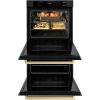 imageZLINE 30 in Autograph Edition Professional True Convection Double Wall Oven with Air Fry and Self Clean in Black Stainless Steel with Champagne Bronze Handles WADBZ30CB