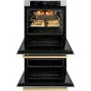 imageZLINE 30 in Autograph Edition Professional True Convection Double Wall Oven with Air Fry and Self Clean in Stainless Steel with Champagne Bronze Handles WADZ30CB