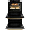 imageZLINE 30 in Autograph Edition Professional True Convection Double Wall Oven with Air Fry and Self Clean in Stainless Steel with Polished Gold Handles WADZ30G