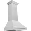 imageZLINE 30 in Satin Stainless Steel Wall Mount Range Hood with Stainless Steel Handle 8654SNX30