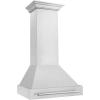 imageZLINE 30 in Satin Stainless Steel Wall Mount Range Hood with Stainless Steel Handle 8654SNX30