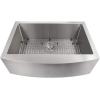 imageZLINE 30 in Zermatt Farmhouse Apron Mount Single Bowl Stainless Steel Kitchen Sink with Bottom Grid SAS30
