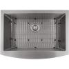 imageZLINE 30 in Zermatt Farmhouse Apron Mount Single Bowl Stainless Steel Kitchen Sink with Bottom Grid SAS30