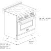 imageZLINE 30quot 40 cu ft Induction Range with a 4 Element Stove and Electric Oven in Red Matte RAINDRM30