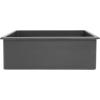 imageZLINE 30quot Rome Dual Mount Single Bowl Fireclay Kitchen Sink with Bottom Grid in Charcoal FRC5124CL30