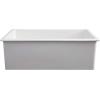 imageZLINE 30quot Rome Dual Mount Single Bowl Fireclay Kitchen Sink with Bottom Grid in White Matte FRC5124WM30