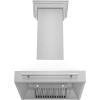 imageZLINE 30quot Stainless Steel Range Hood with White Matte Shell and Stainless Steel Handle 8654STXWM30