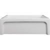 imageZLINE 30quot Turin Farmhouse Apron Front Reversible Single Bowl Fireclay Kitchen Sink with Bottom Grid in White Gloss FRC5117WH30