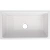 imageZLINE 30quot Turin Farmhouse Apron Front Reversible Single Bowl Fireclay Kitchen Sink with Bottom Grid in White Gloss FRC5117WH30