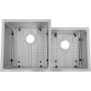 imageZLINE 32 in Jackson Undermount Double Bowl Satin Stainless Steel Kitchen Sink with Bottom Grid SRDR32S