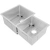 imageZLINE 32 in Jackson Undermount Double Bowl Satin Stainless Steel Kitchen Sink with Bottom Grid SRDR32S