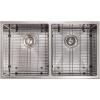 imageZLINE 33 in Anton Undermount Double Bowl Satin Stainless Steel Kitchen Sink with Bottom Grid SR50D33S