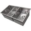 imageZLINE 33 in Chamonix Undermount Double Bowl Satin Stainless Steel Kitchen Sink with Bottom Grid SR60D33S