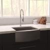 imageZLINE 33 in Vail Farmhouse Apron Mount Single Bowl Satin Stainless Steel Kitchen Sink with Bottom Grid SAS33S