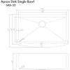 imageZLINE 33 in Vail Farmhouse Apron Mount Single Bowl Stainless Steel Kitchen Sink with Bottom Grid SAS33