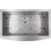 imageZLINE 33 in Vail Farmhouse Apron Mount Single Bowl Stainless Steel Kitchen Sink with Bottom Grid SAS33
