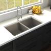 imageZLINE 36 in Anton Undermount Double Bowl Stainless Steel Kitchen Sink with Bottom Grid SR50D36