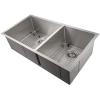 imageZLINE 36 in Chamonix Undermount Double Bowl Stainless Steel Kitchen Sink with Bottom Grid SR60D36