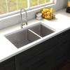 imageZLINE 36 in Chamonix Undermount Double Bowl Stainless Steel Kitchen Sink with Bottom Grid SR60D36