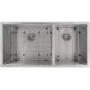 imageZLINE 36 in Chamonix Undermount Double Bowl Stainless Steel Kitchen Sink with Bottom Grid SR60D36