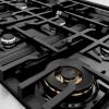 imageZLINE 36 in Classic Gas Rangetop with 6 Burners and Porcelain Cooktop in Stainless Steel RT36