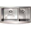 imageZLINE 36 in Courchevel Farmhouse Apron Mount Double Bowl Satin Stainless Steel Kitchen Sink with Bottom Grid SA60D36S