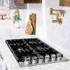imageZLINE 36 in Gas Cooktop with 6 Burners and Black Porcelain Top RC36PBT