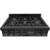 imageZLINE 36 in Legacy Gas Rangetop with 6 Burners and Porcelain Cooktop in Black Stainless Steel RTB36